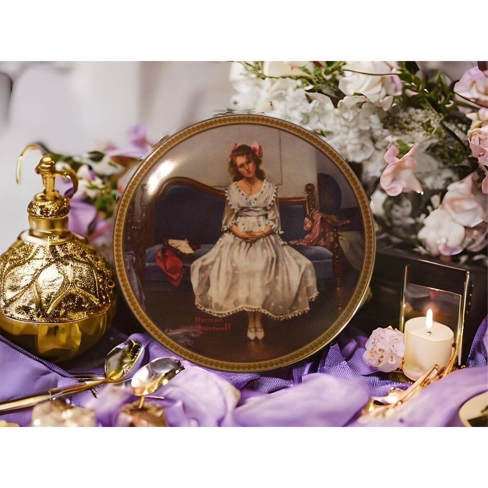 Knowles Norman Rockwell's “Waiting At The Dance" Girl Americana Decor Plate